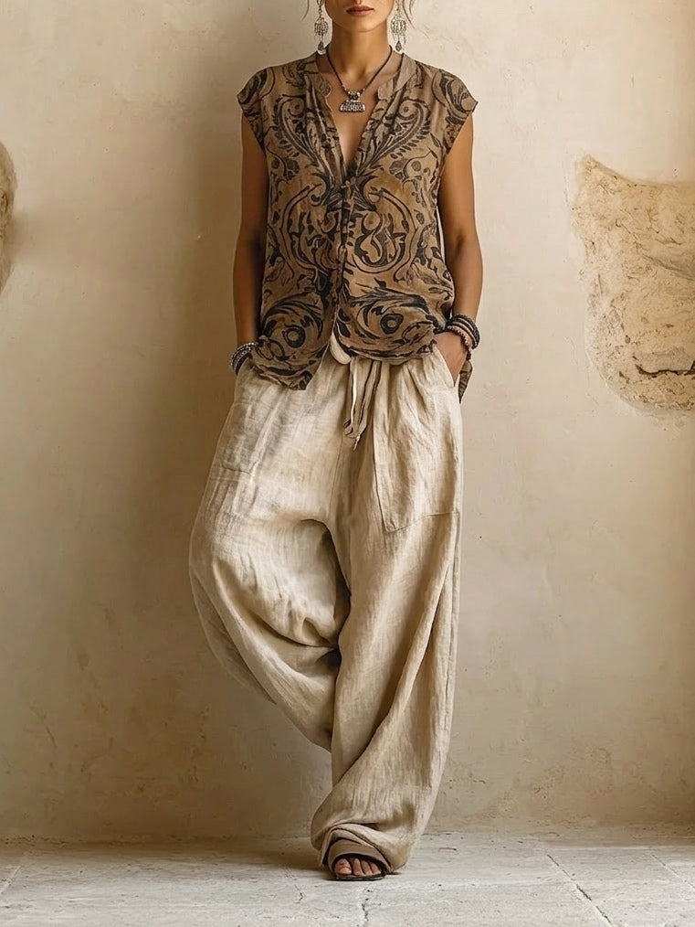 Ensemble Patricia — three pieces in cotton and linen