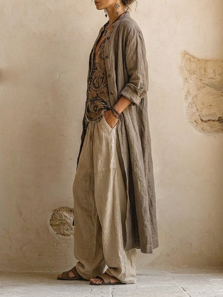 Ensemble Patricia — three pieces in cotton and linen