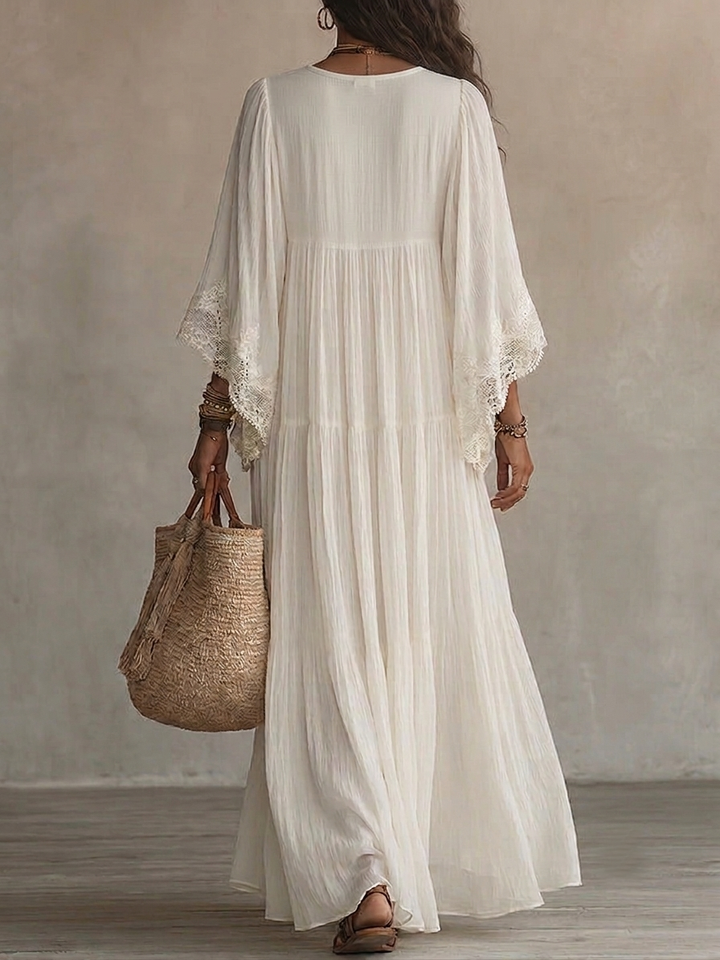 MOREAU LYON | MAXI DRESS WITH LACE FOR WOMEN