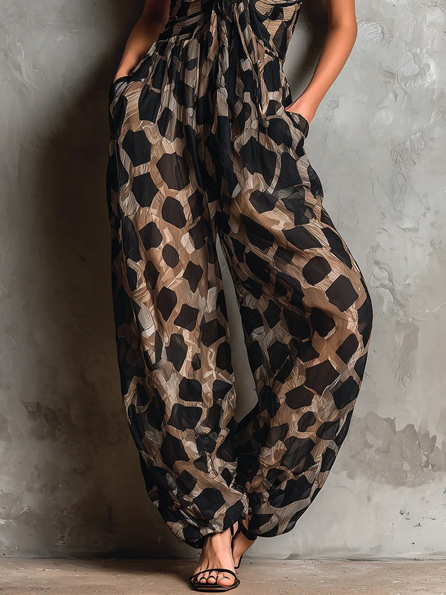 Roberte Combination — Animal Print with Tie