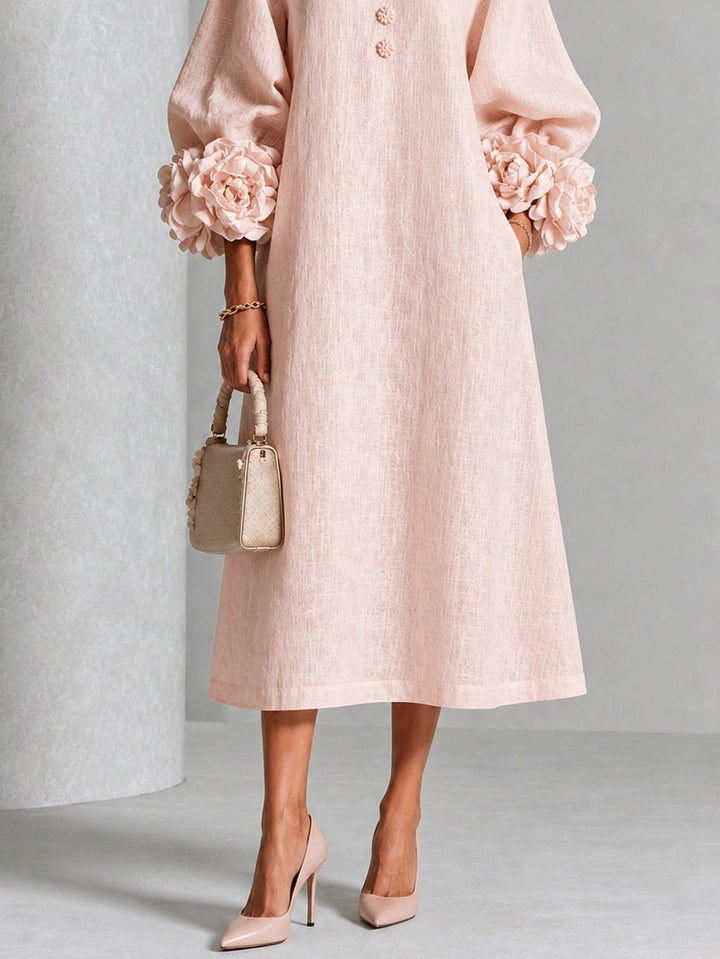 LILIANA | Elegant Floral Midi Dress