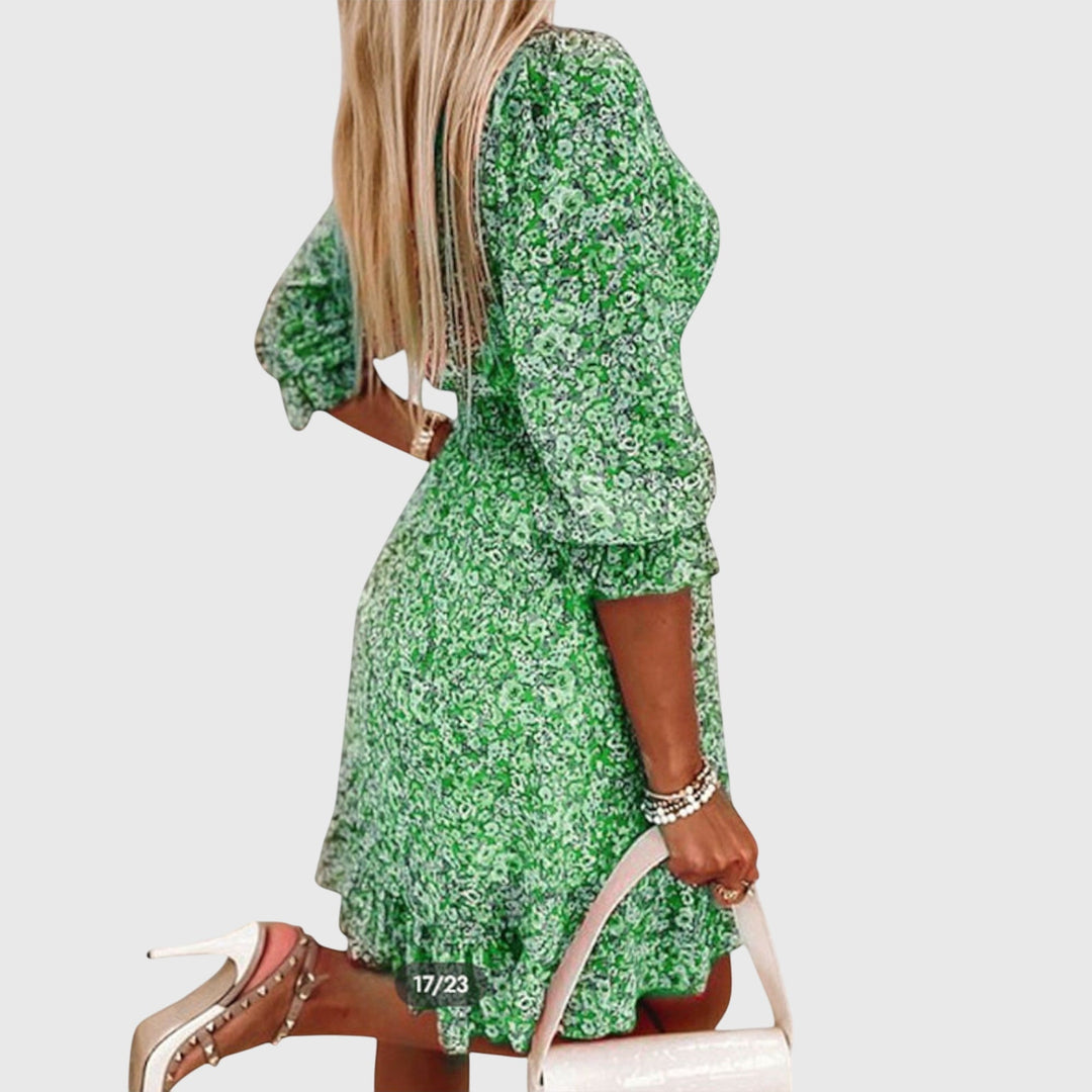 Jamie | Floral Puff Sleeve Dress.