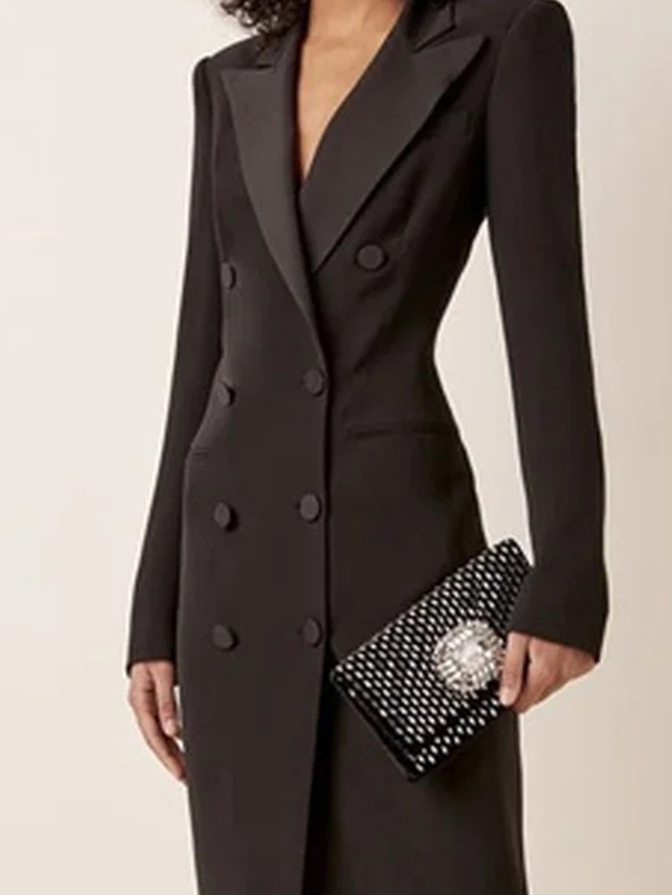 Nicole | Elegant Dresses with Blazer Collar