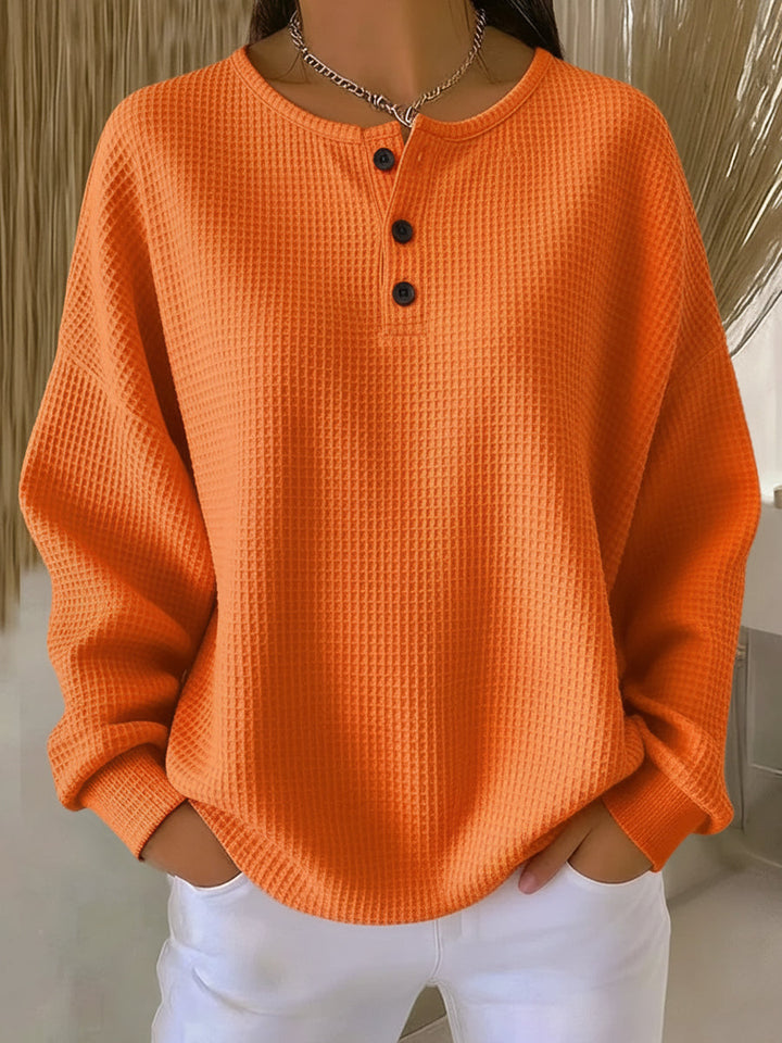 Milagros | Henley Waffle Sweatshirt