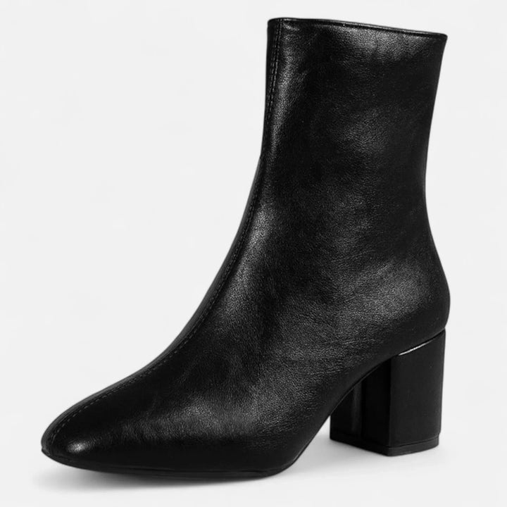 Beatrice | Women's Leather Block Heel Ankle Boots