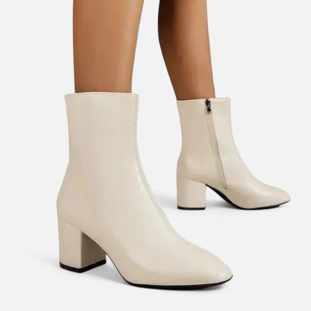 Beatrice | Women's Leather Block Heel Ankle Boots