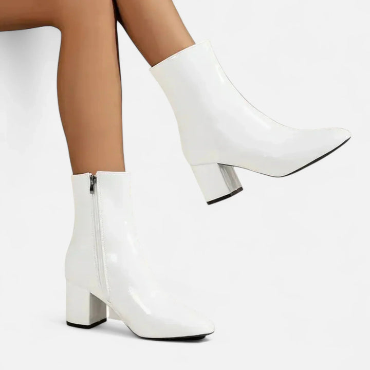 Beatrice | Women's Leather Block Heel Ankle Boots