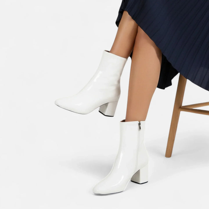 Beatrice | Women's Leather Block Heel Ankle Boots