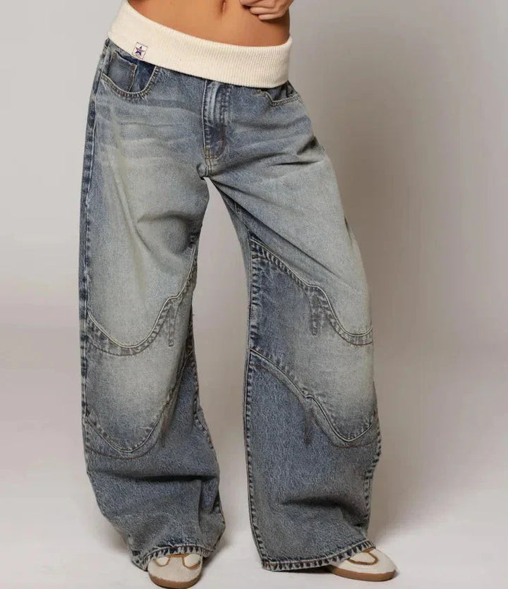 Bonnie | Women's Baggy Jeans with Statement Stitching