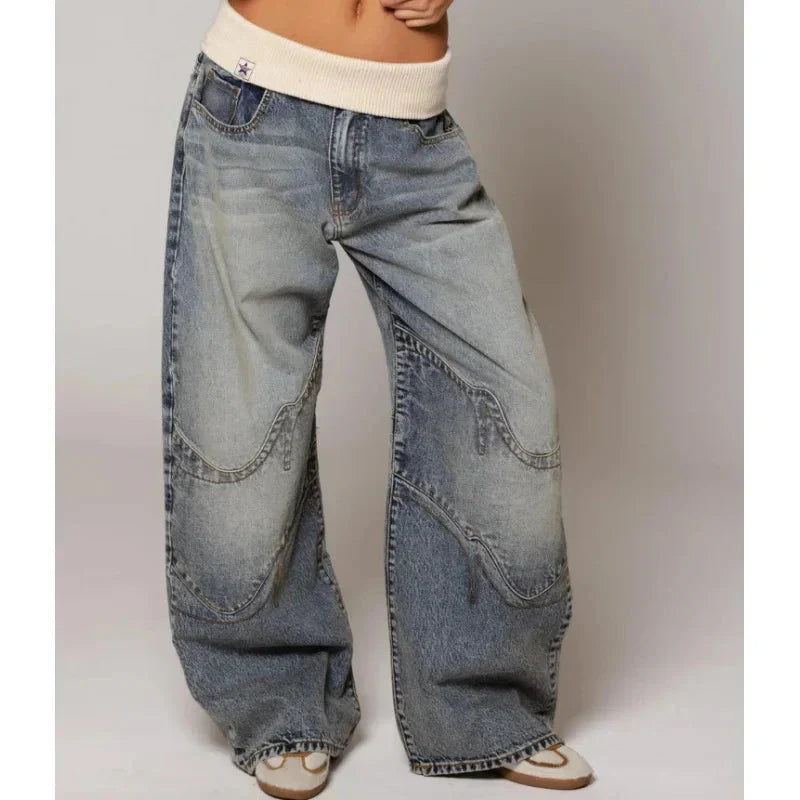 Bonnie | Women's Baggy Jeans with Statement Stitching