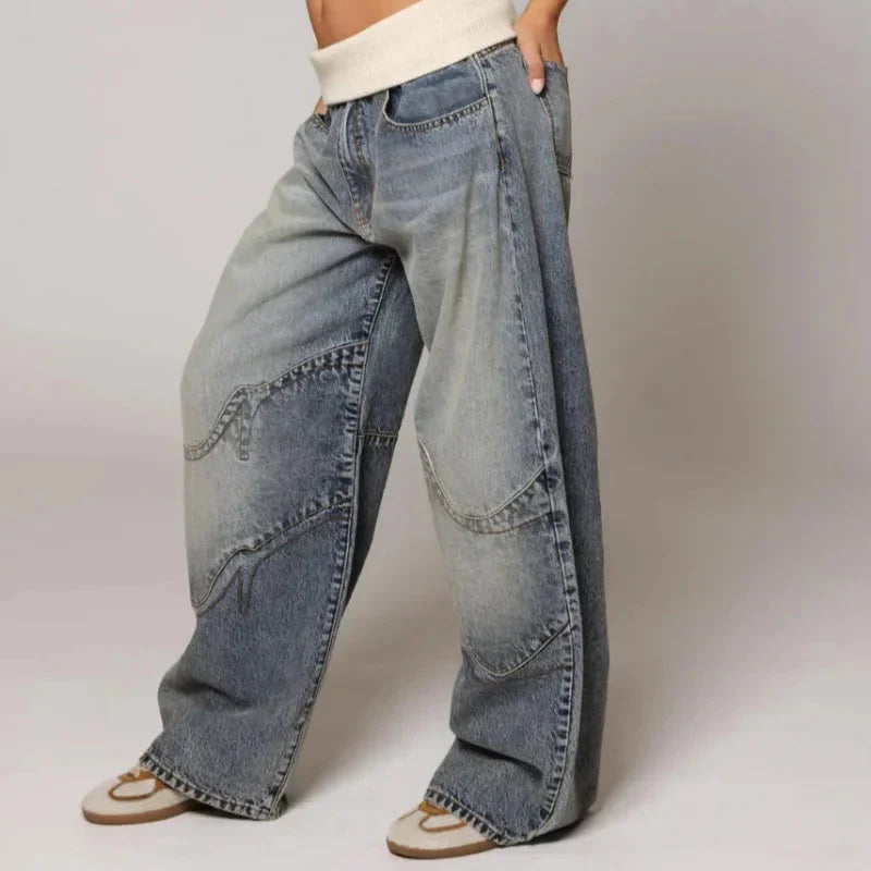Bonnie | Women's Baggy Jeans with Statement Stitching