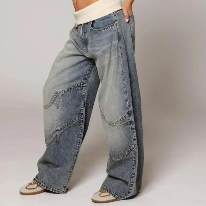 Bonnie | Women's Baggy Jeans with Statement Stitching