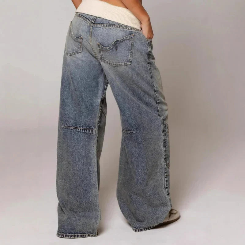Bonnie | Women's Baggy Jeans with Statement Stitching