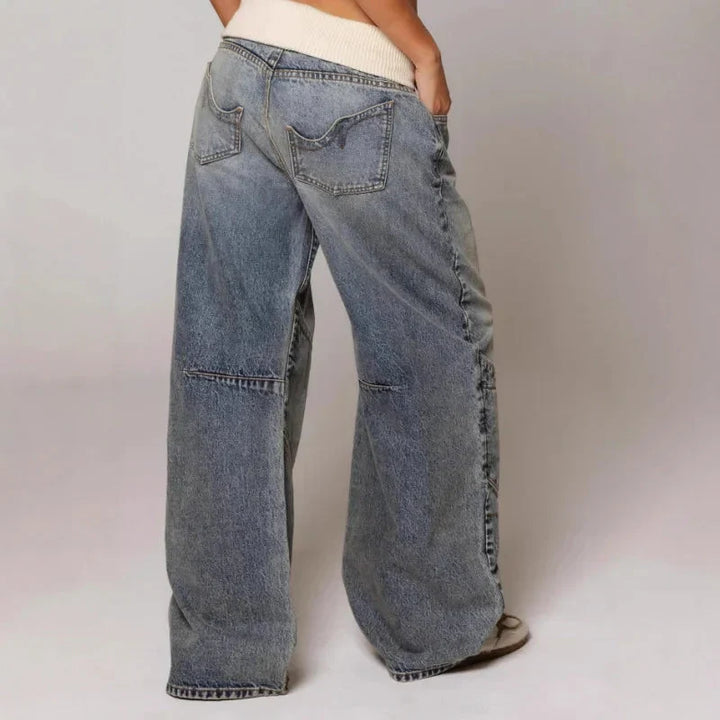 Bonnie | Women's Baggy Jeans with Statement Stitching