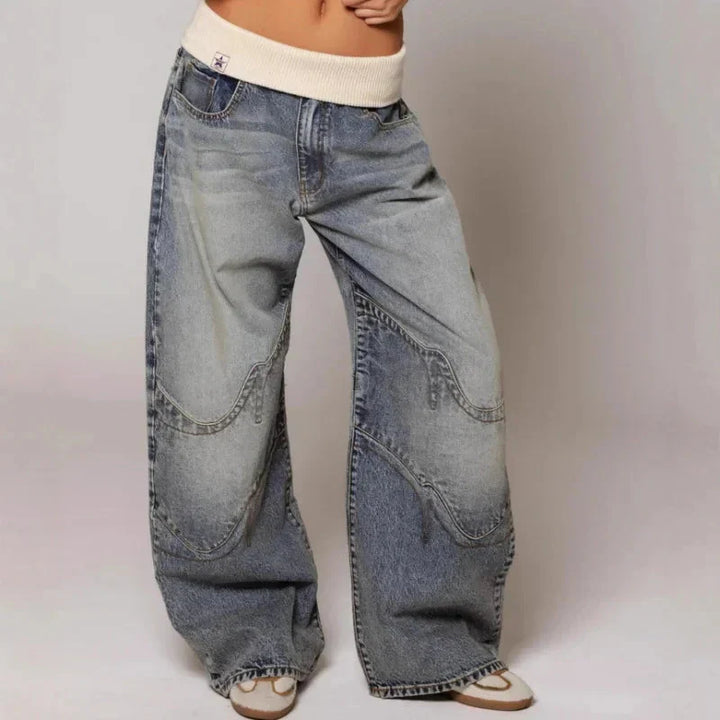 Bonnie | Women's Baggy Jeans with Statement Stitching
