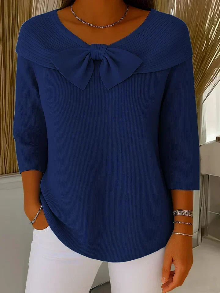 Trinidad | Pullover with Knot and Crew Neck