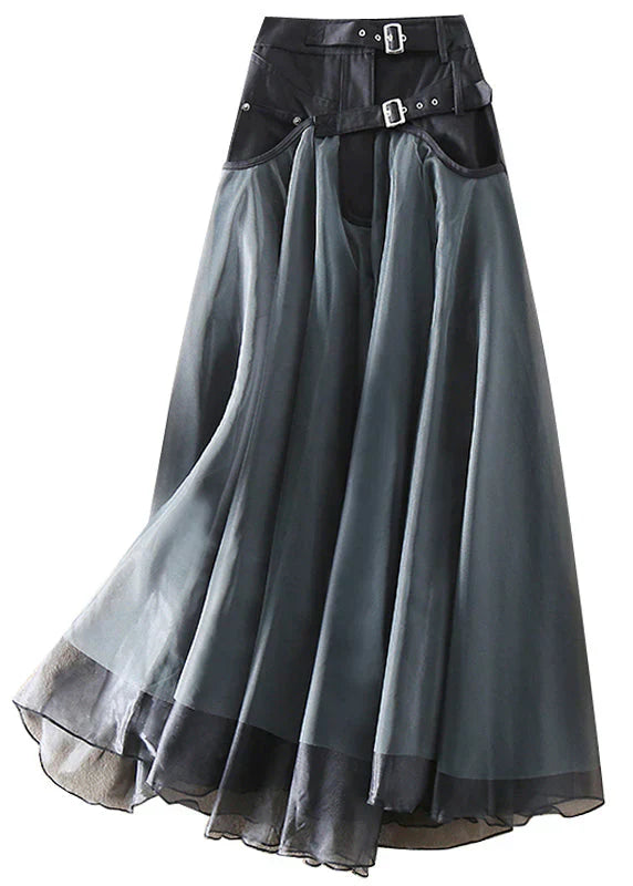 Caroline | Women's Mesh Skirt with Buckled Waistband