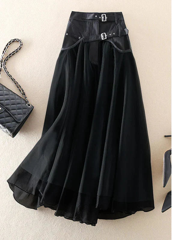 Caroline | Women's Mesh Skirt with Buckled Waistband
