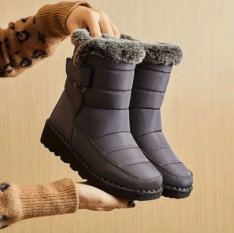 Catriona | Women's Padded Snow Boots with Faux Fur Trim