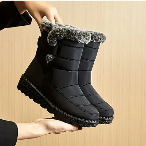 Catriona | Women's Padded Snow Boots with Faux Fur Trim