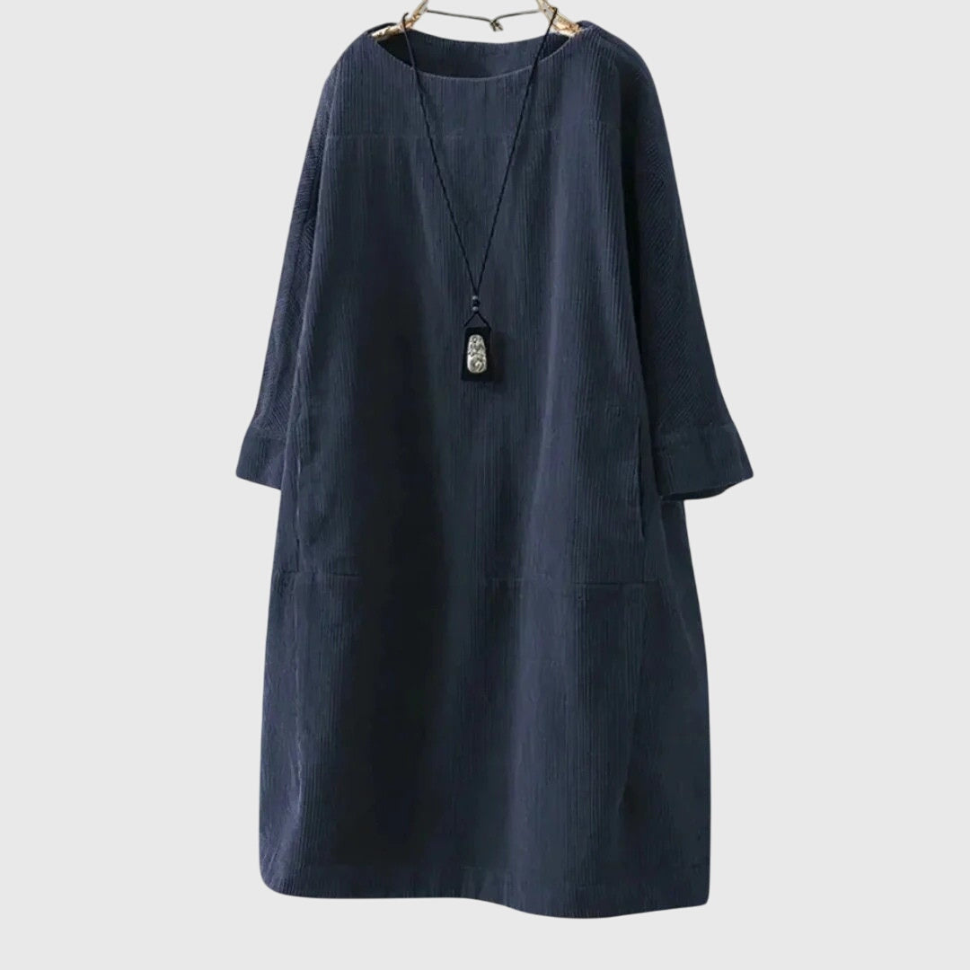 Jamie | Relaxed Corduroy Midi Dress