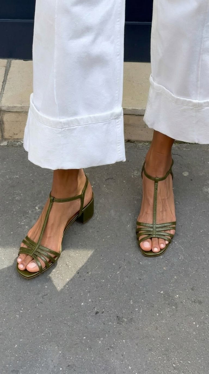 VIVIAN | Metallic Heeled Sandals