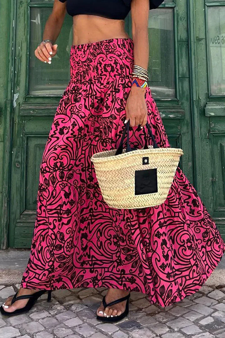 Edith | Women's Printed Skirt with Elasticated Waist