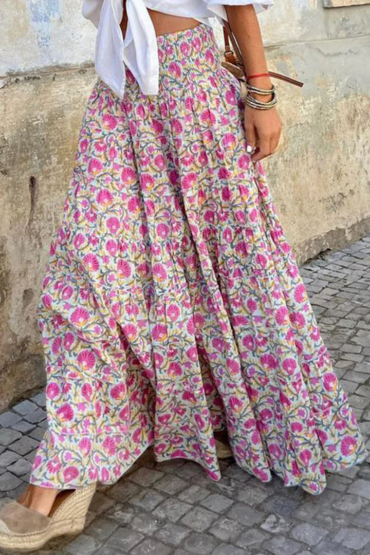 Edith | Women's Printed Skirt with Elasticated Waist