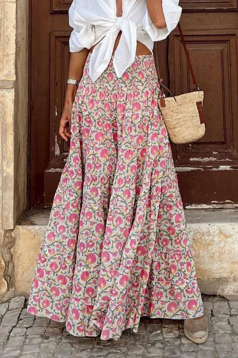 Edith | Women's Printed Skirt with Elasticated Waist