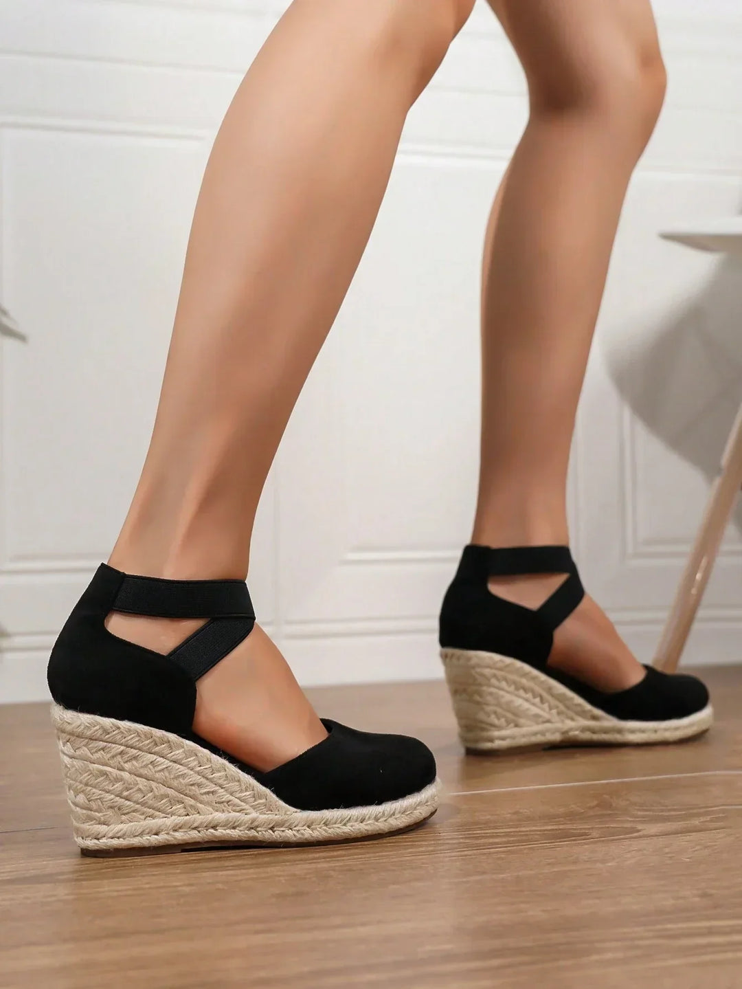 Eloise | Women's Espadrille Wedge Heels with Ankle Strap