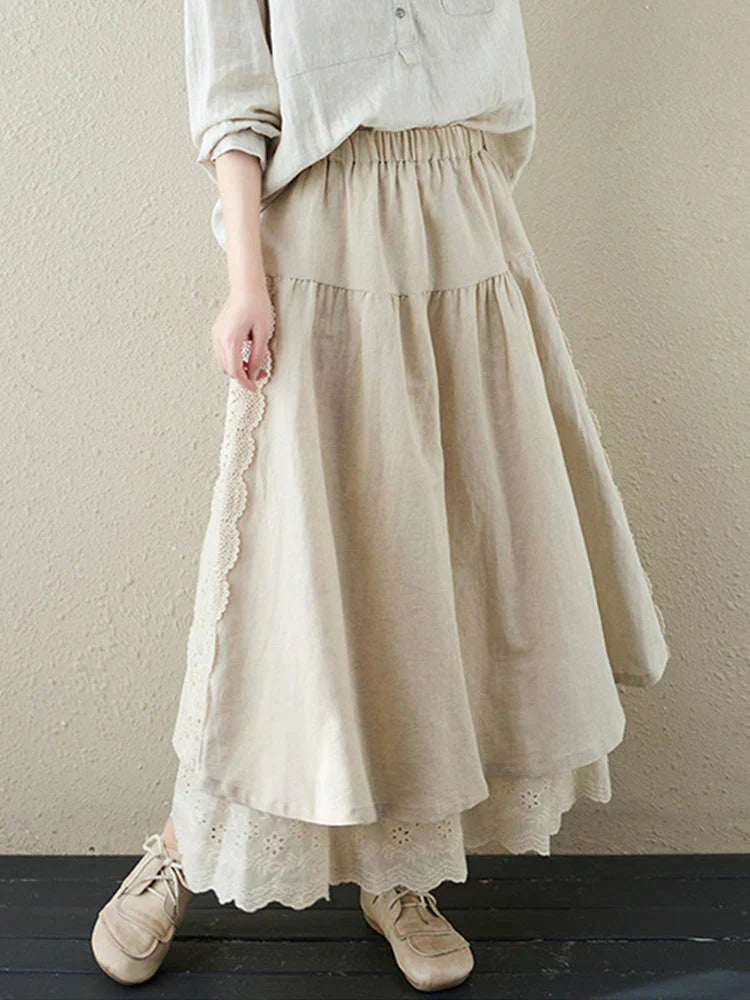 Eva | Women's Tiered Lace Skirt