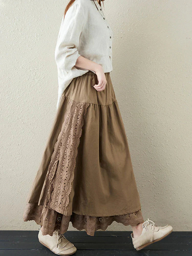 Eva | Women's Tiered Lace Skirt