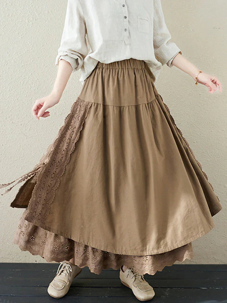 Eva | Women's Tiered Lace Skirt