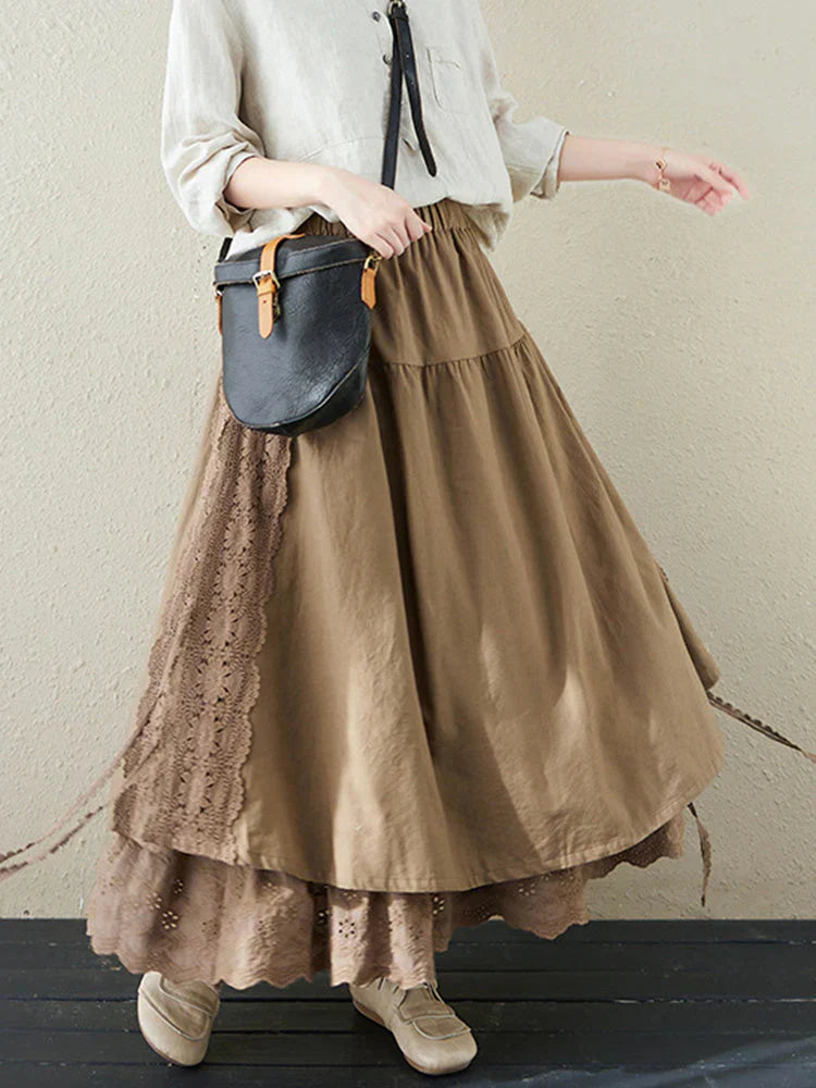 Eva | Women's Tiered Lace Skirt