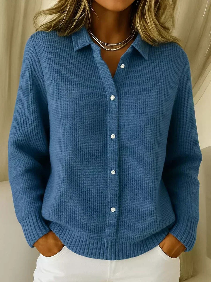 Carmela | Structured Knit Cardigan with Buttons