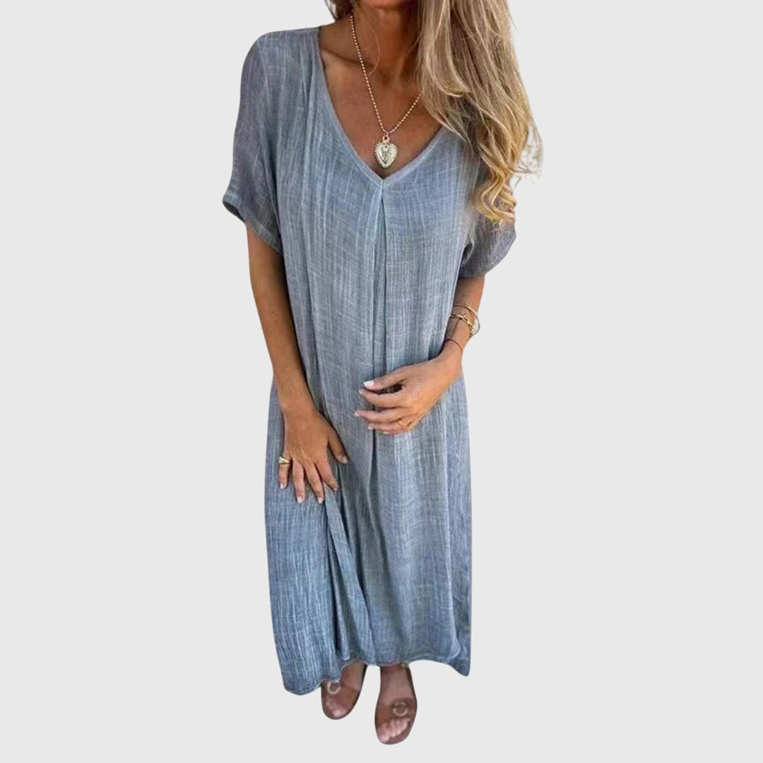 Jamie | Elegant Lightweight V-Neck Dress