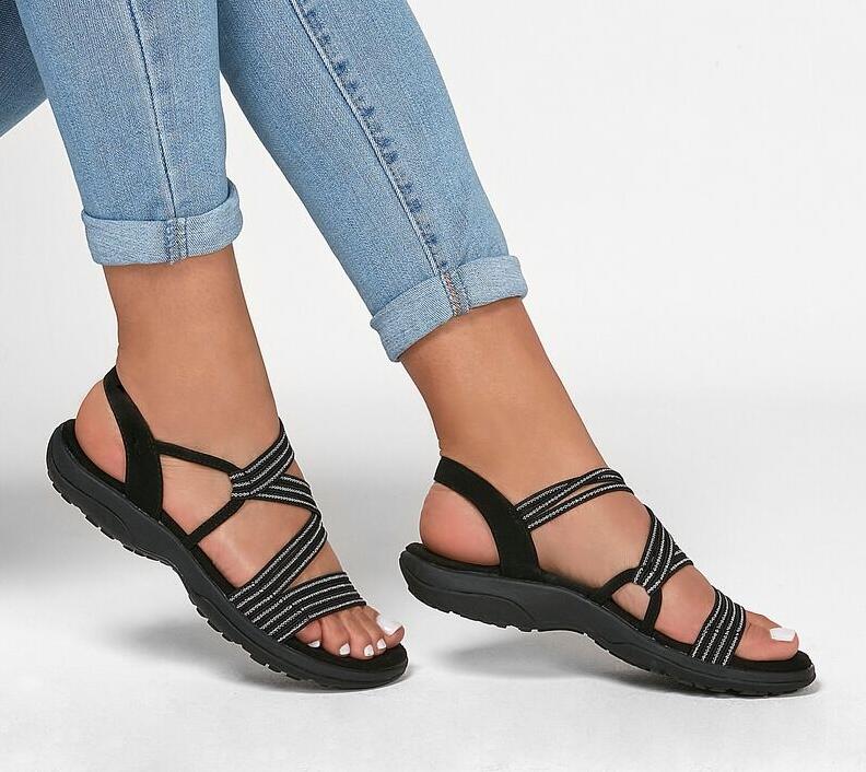 Florence | Women's Elastic Strap Walking Sandals with Slingback and Cushioned Sole
