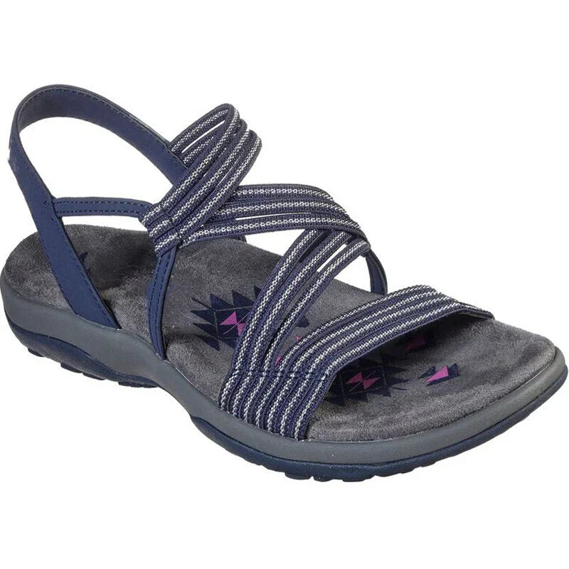 Florence | Women's Elastic Strap Walking Sandals with Slingback and Cushioned Sole