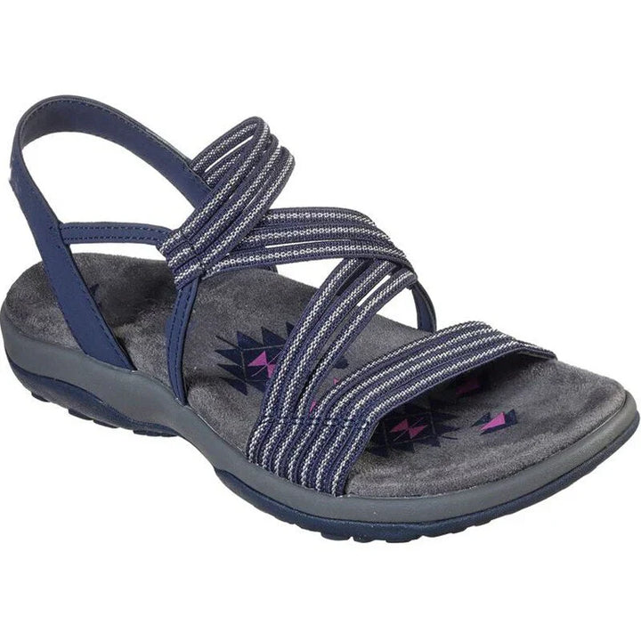 Florence | Women's Elastic Strap Walking Sandals with Slingback and Cushioned Sole