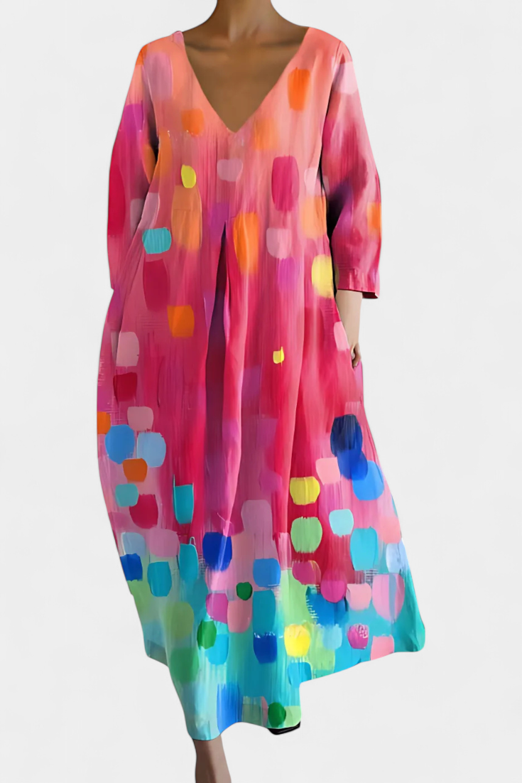 NAOMI – ART BLOOM MIDI DRESS