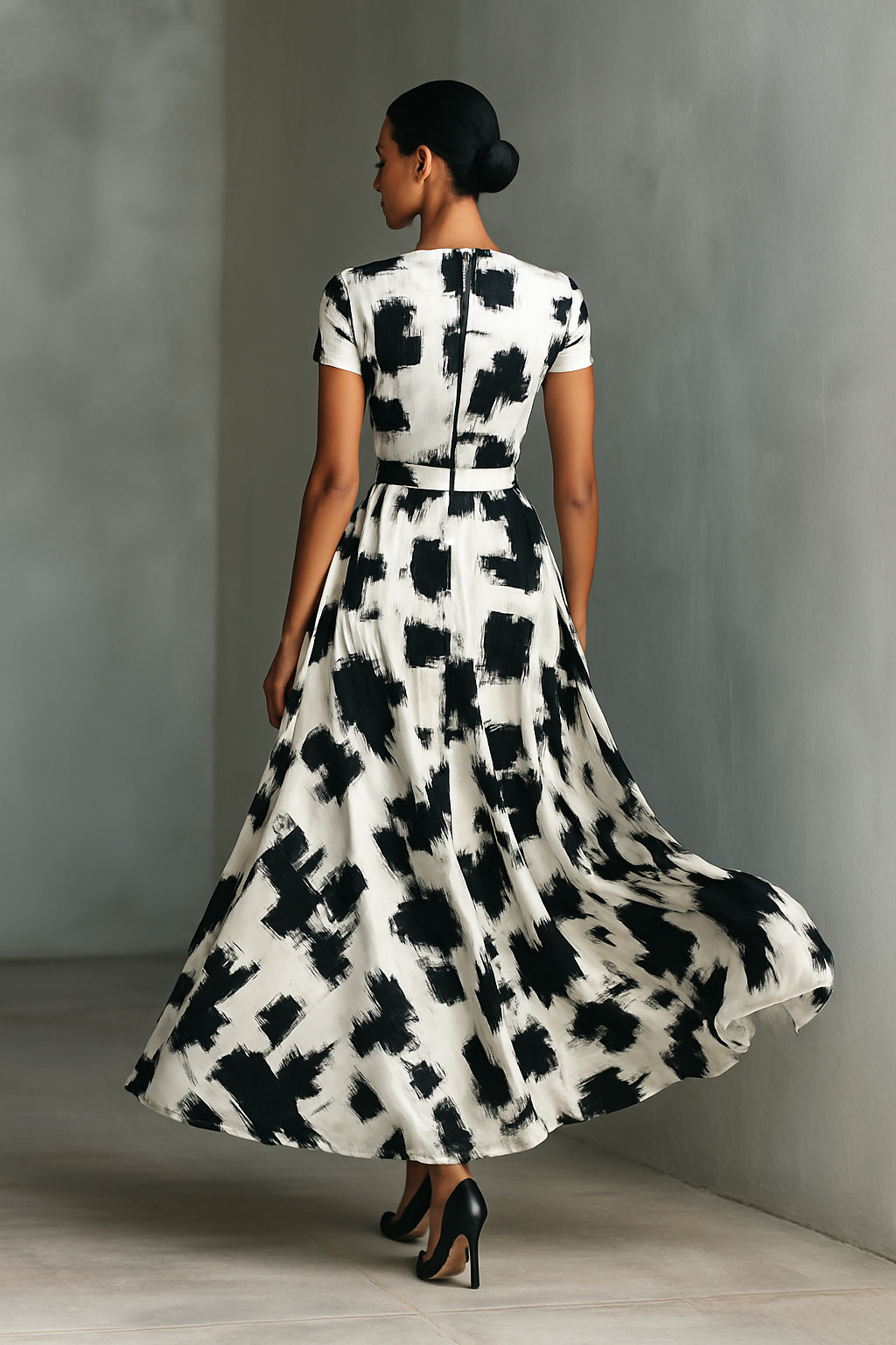 AliceLeon™ | Maxi Dress with Abstract Pattern