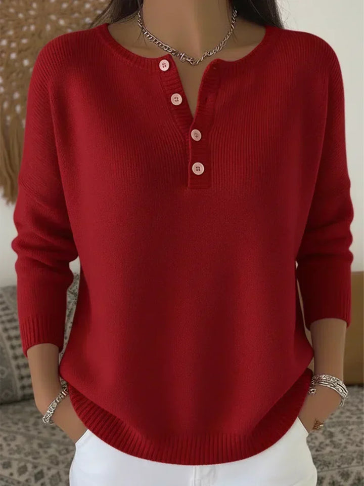 Helena | Henley Button Pullover