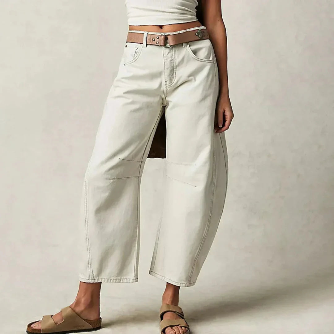Grace | Women's Wide Leg Trouser with Elasticated Waist and Side Pockets