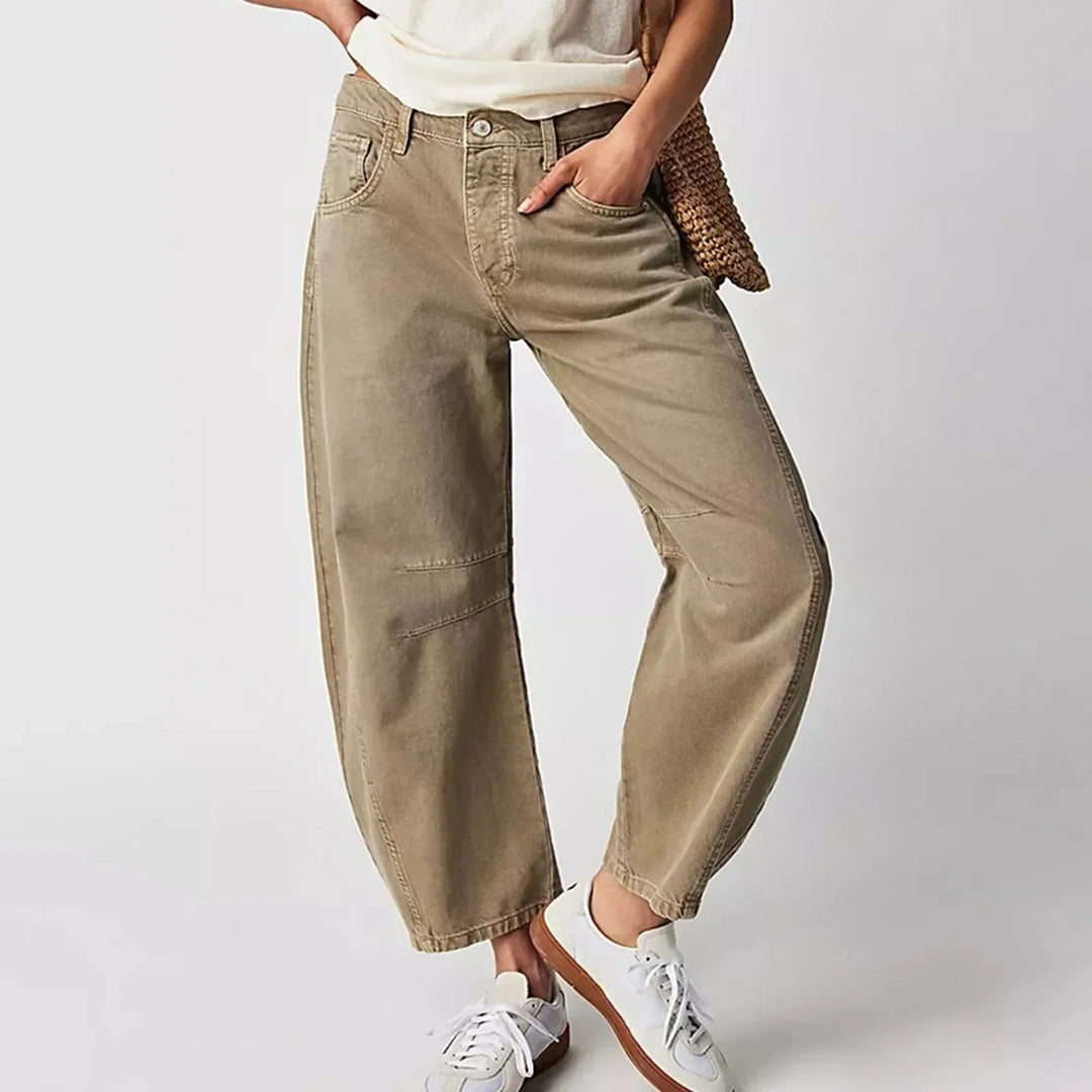 Grace | Women's Wide Leg Trouser with Elasticated Waist and Side Pockets