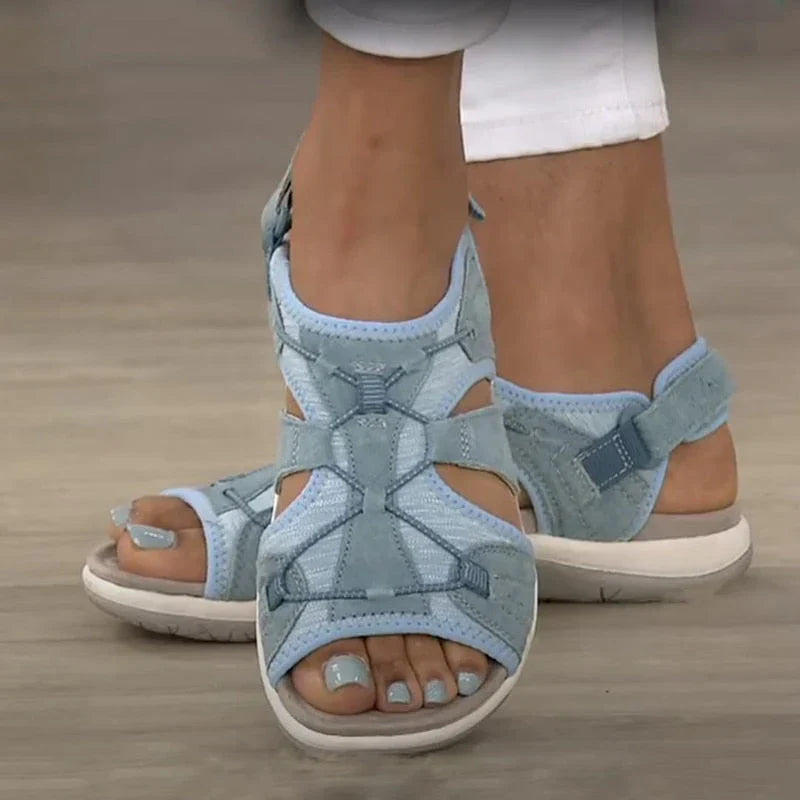 Harriet | Women's Sporty Comfort Walking Sandals with Hook and Loop Straps