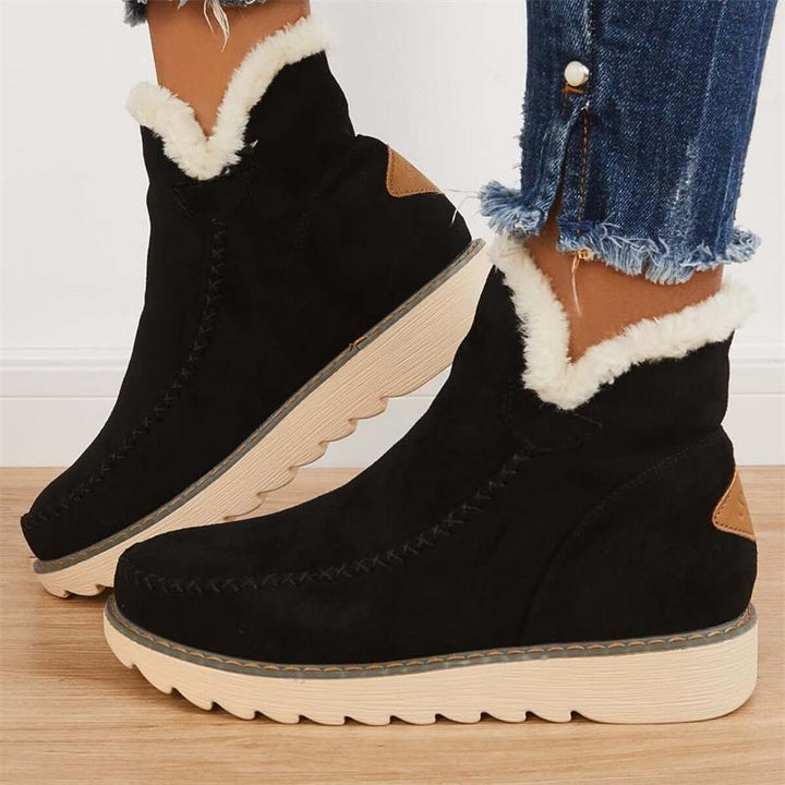 Helena | Women's Orthopaedic Boots with Faux Fur Lining and Lug Sole