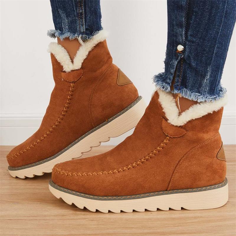 Helena | Women's Orthopaedic Boots with Faux Fur Lining and Lug Sole