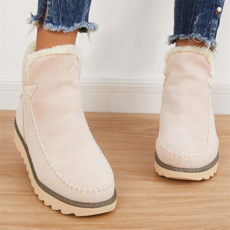 Helena | Women's Orthopaedic Boots with Faux Fur Lining and Lug Sole