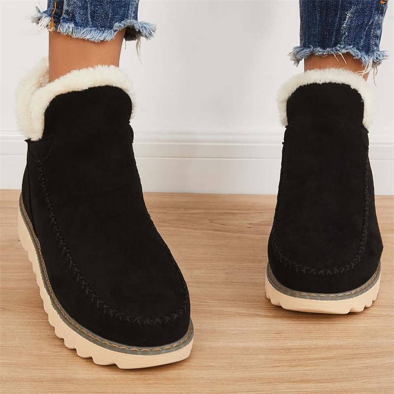Helena | Women's Orthopaedic Boots with Faux Fur Lining and Lug Sole