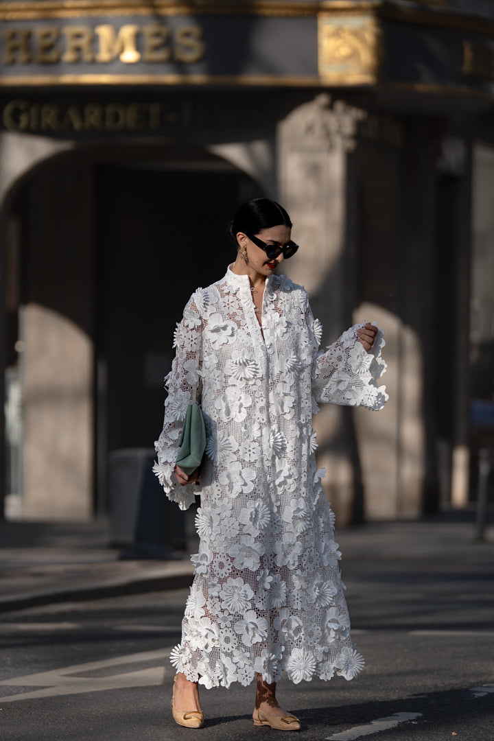 Estelle | Dress in White Lace